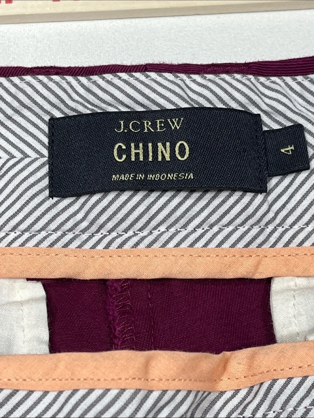 J.Crew Chino Rolled Cuff Shorts Berry Magenta Women’s Size 4 Cotton